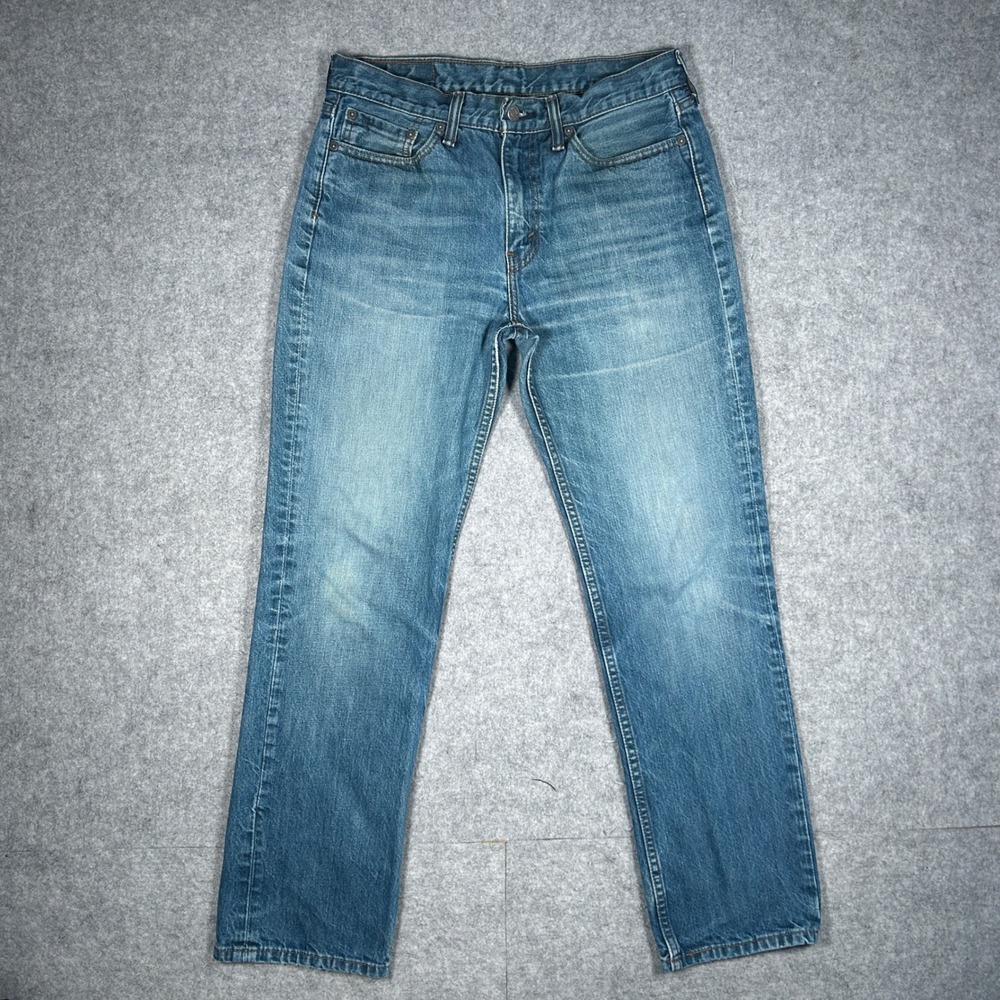 Levi's Denim Jeans Men 32x30 Blue 502 Regular Tapered Fit Workwear Casual
